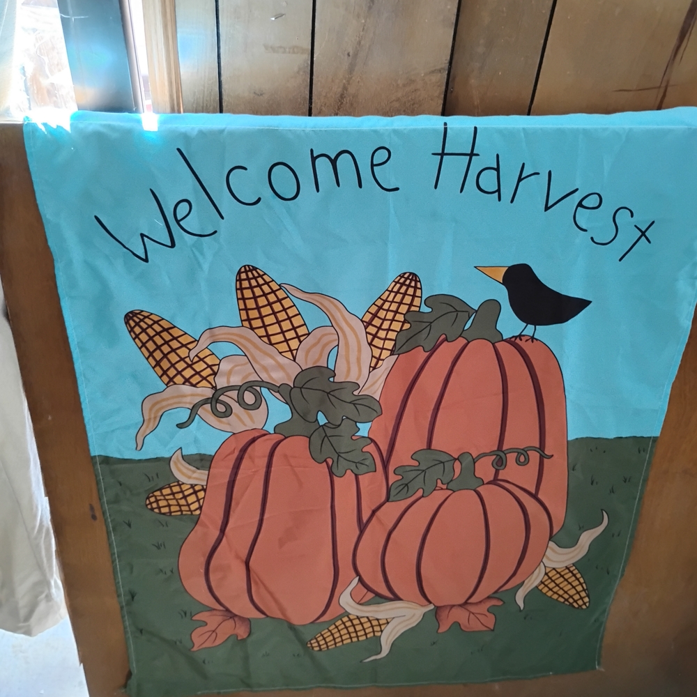 Autumn Harvest Pumpkin Garden Flag